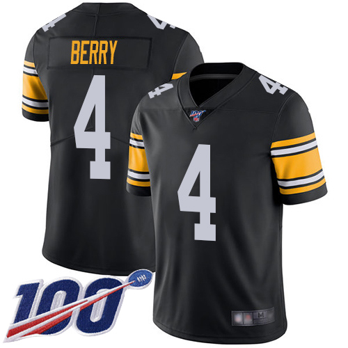 Men Pittsburgh Steelers Football #4 Limited Black Jordan Berry Alternate 100th Season Vapor Untouchable Nike NFL Jersey